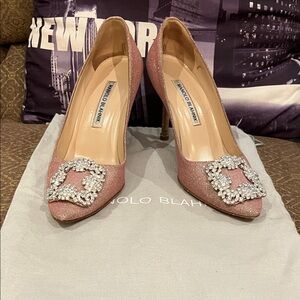 Manolo Blahnik Sparkling Pink Heels